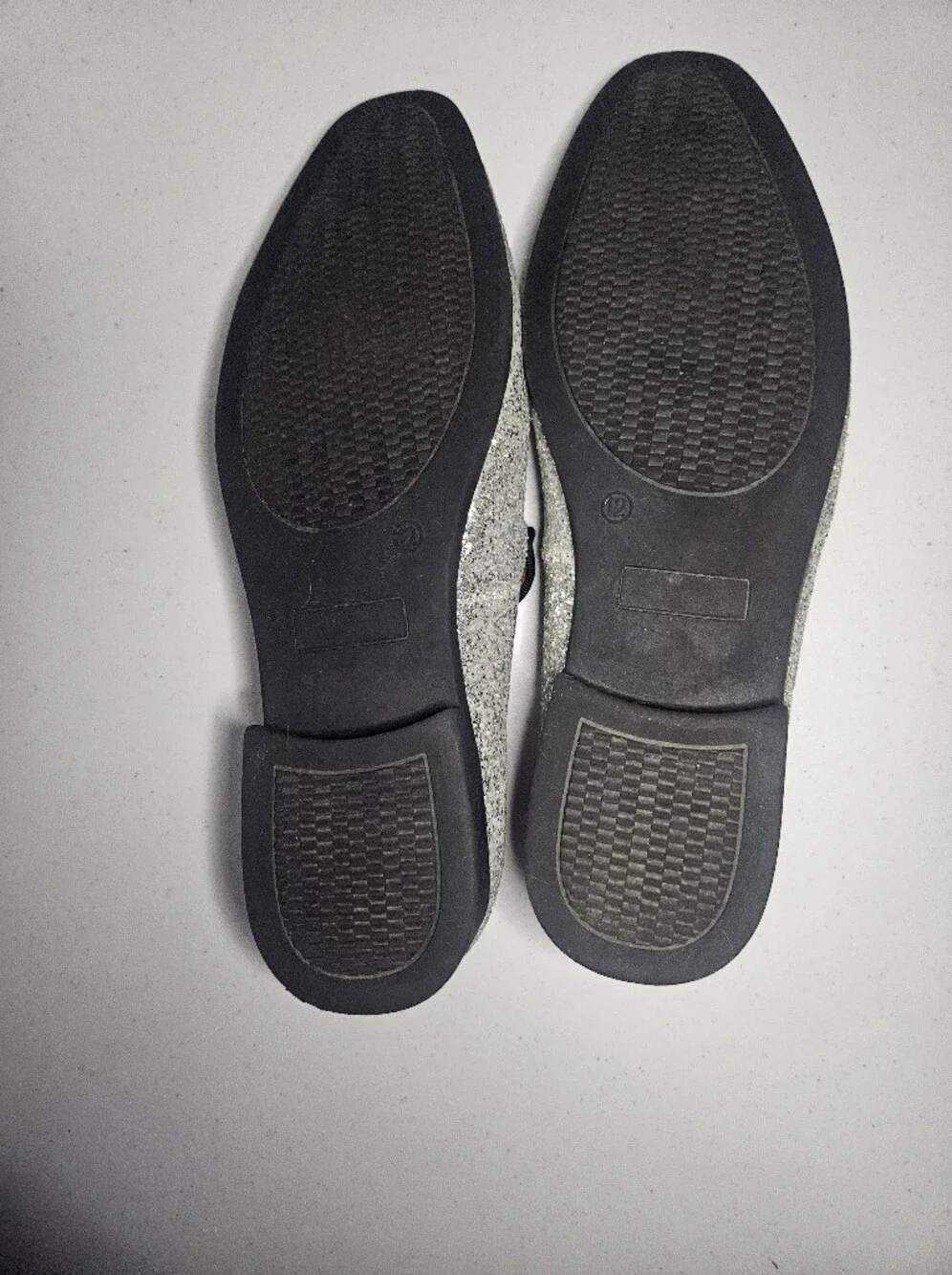 Men's Silver Glitter Slip-On Loafers